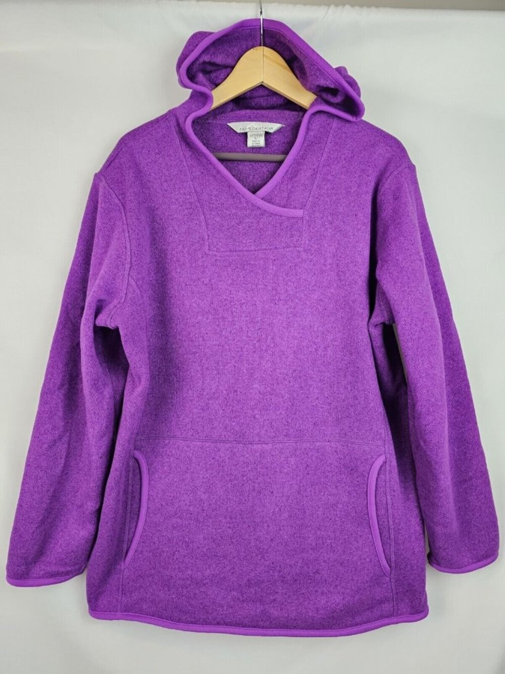 Tri-Mountain Women's Hoodie Size XL Purple Fleece Hooded Sweatshirt Top